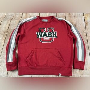 Colosseum Wash U Washington University Crewneck Sweatshirt Red Size Large